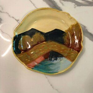 Vietri Tuscany Hanging/Salad Plate Made in Italy 7.5" x 7.25"